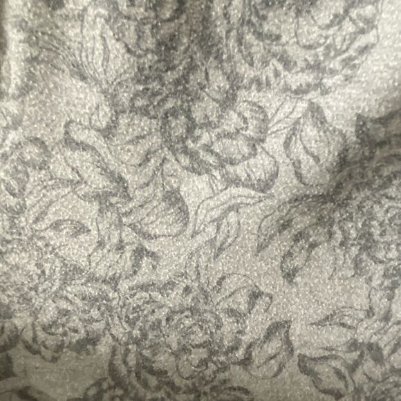 Ideology Sweatshirt Womens XXL Gray Floral Lace Up Pullover Cozy Loungewear - Picture 2 of 11